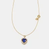 Collier Pendentif Or Jaune 18K - Saphir Bleu Intense 2.21ct & Diamants