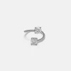 Bague Fine Or Blanc - 2,61 CT Diamant LAB GROWN - Certifiée HRD