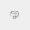 Bague Fine Or Blanc - 2,61 CT Diamant LAB GROWN - Certifiée HRD