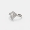 Bague Or Blanc 14K - Diamant Naturel 0.45ct - Certifiée IGI Anvers
