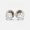 Boucles d'Oreilles Or Blanc 18K - Diamants Naturels 1.03ct F-G - Certifiées HRD