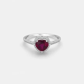 Bague en Platine 1.73ct - Tourmaline & Diamants