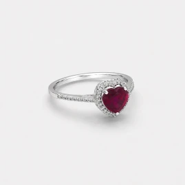 Bague en Platine 1.73ct - Tourmaline & Diamants