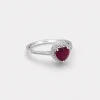 Bague en Platine 1.73ct - Tourmaline & Diamants