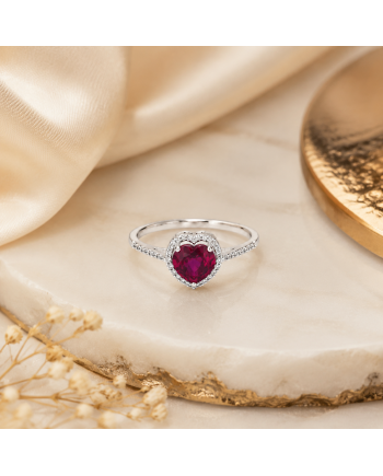 Bague en Platine 1.73ct - Tourmaline & Diamants