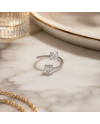 Bague Fine Or Blanc - 2,61 CT Diamant LAB GROWN - Certifiée HRD