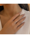 Bague Fine Or Blanc - 2,61 CT Diamant LAB GROWN - Certifiée HRD
