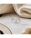 Bague Or Blanc 14K - Diamant Naturel 0.45ct - Certifiée IGI Anvers