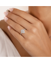 Bague Or Blanc 14K - Diamant Naturel 0.45ct - Certifiée IGI Anvers