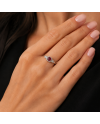 Bague en Platine 950 - Rubellite Naturelle 1.15ct & Diamants - Certifiée HRD