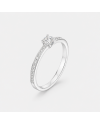 Bague Solitaire Diamant  Rond 4 Griffes Or 18K | Orelyna