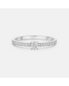Bague Solitaire Diamant  Rond 4 Griffes Or 18K | Orelyna