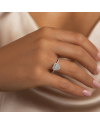 Bague Solitaire Diamant  Cœur Or 18K | Orelyna