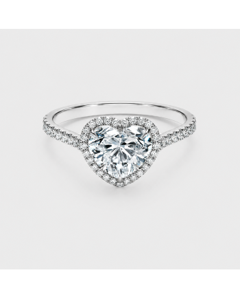 Bague Solitaire Diamant  Cœur Or 18K | Orelyna