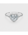Bague Solitaire Diamant  Cœur Or 18K | Orelyna