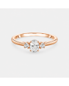 Bague Trilogie Diamant  Ovale Or 18K | Orelyna
