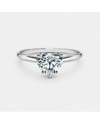 Bague solitaire diamant taille  cœur en or 18K – Orelyna