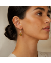 Boucles d'Oreilles Or Jaune 14K - Citrine Solaire & Diamants