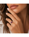 Bague en Platine 1.73ct - Tourmaline & Diamants